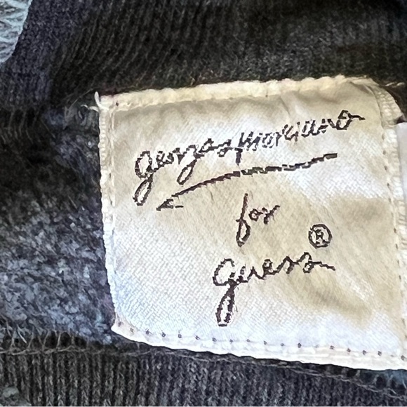 Vintage 90s GUESS Jeans by Georges Marciano Embroidery Mockneck Sweatshirt - Picture 3 of 7